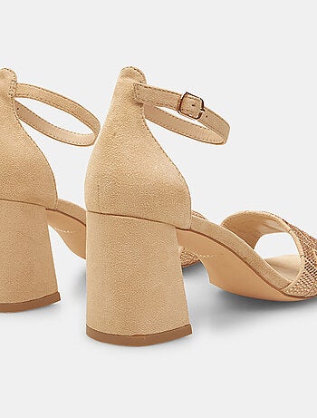 Sandales avec talon et strass BATA