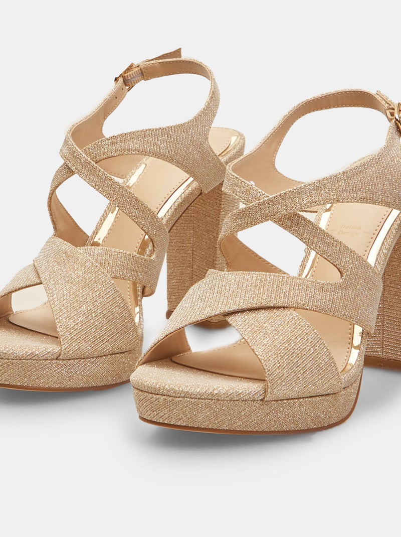 Sandales avec talon haut BATA Beige - Kiabi