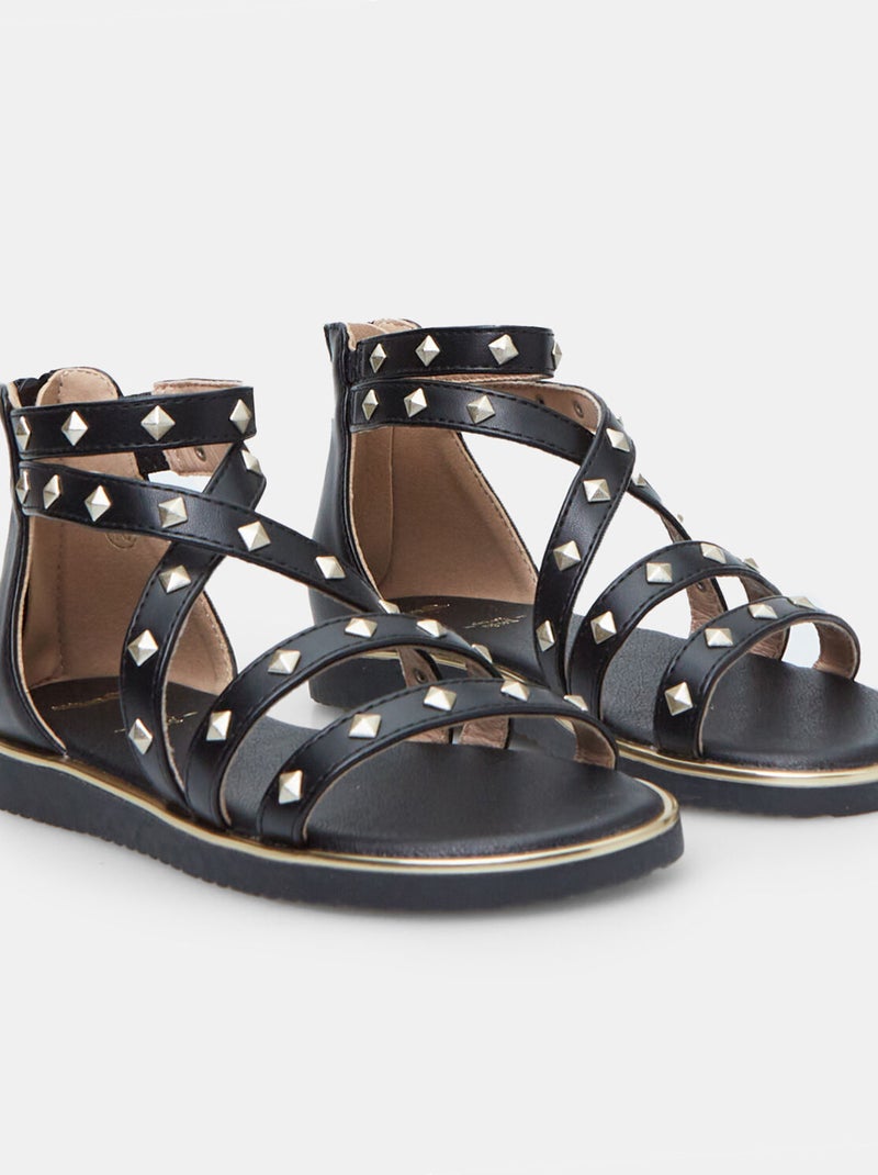 Sandales avec zip BATA Noir - Kiabi