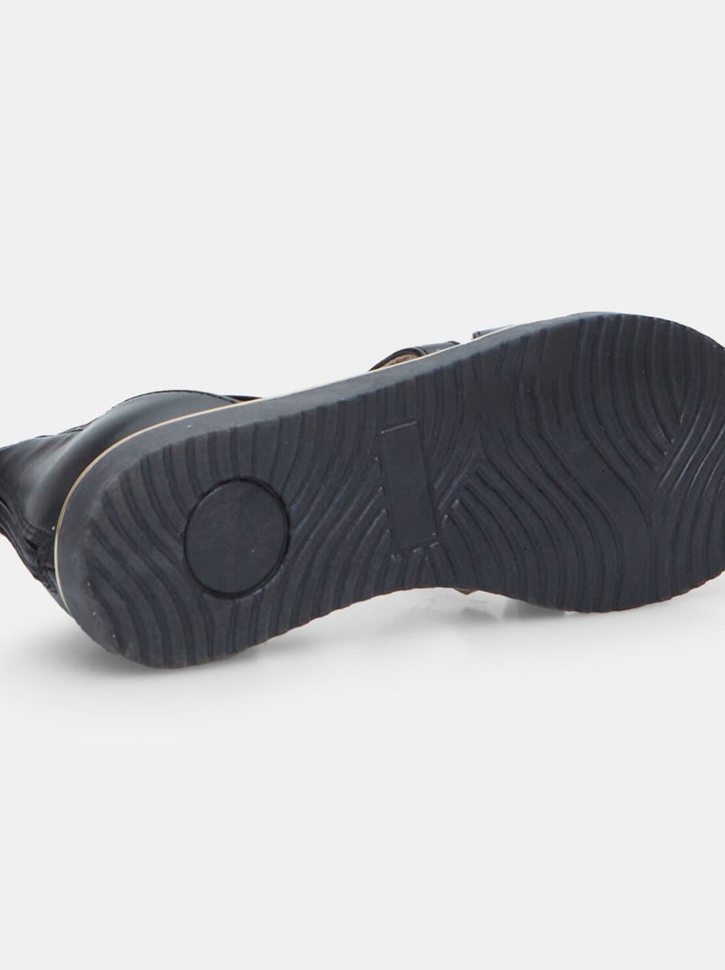 Sandales avec zip BATA Noir - Kiabi