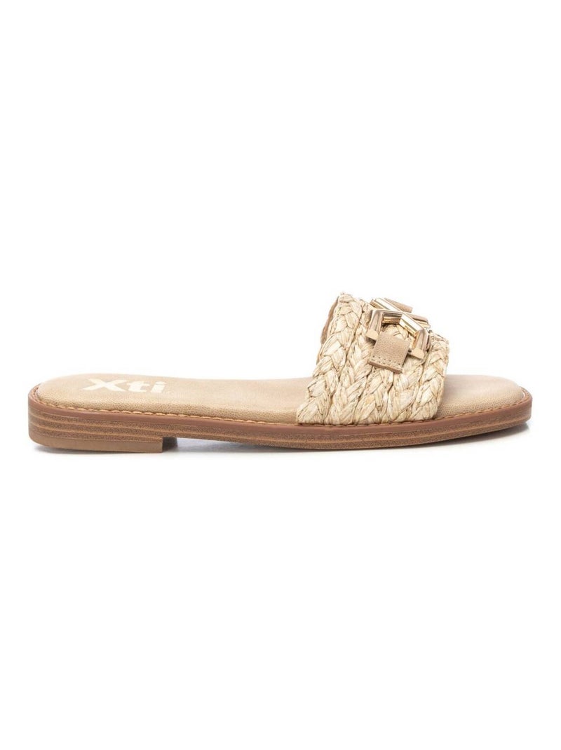 Sandales basses à enfiler Beige - Kiabi