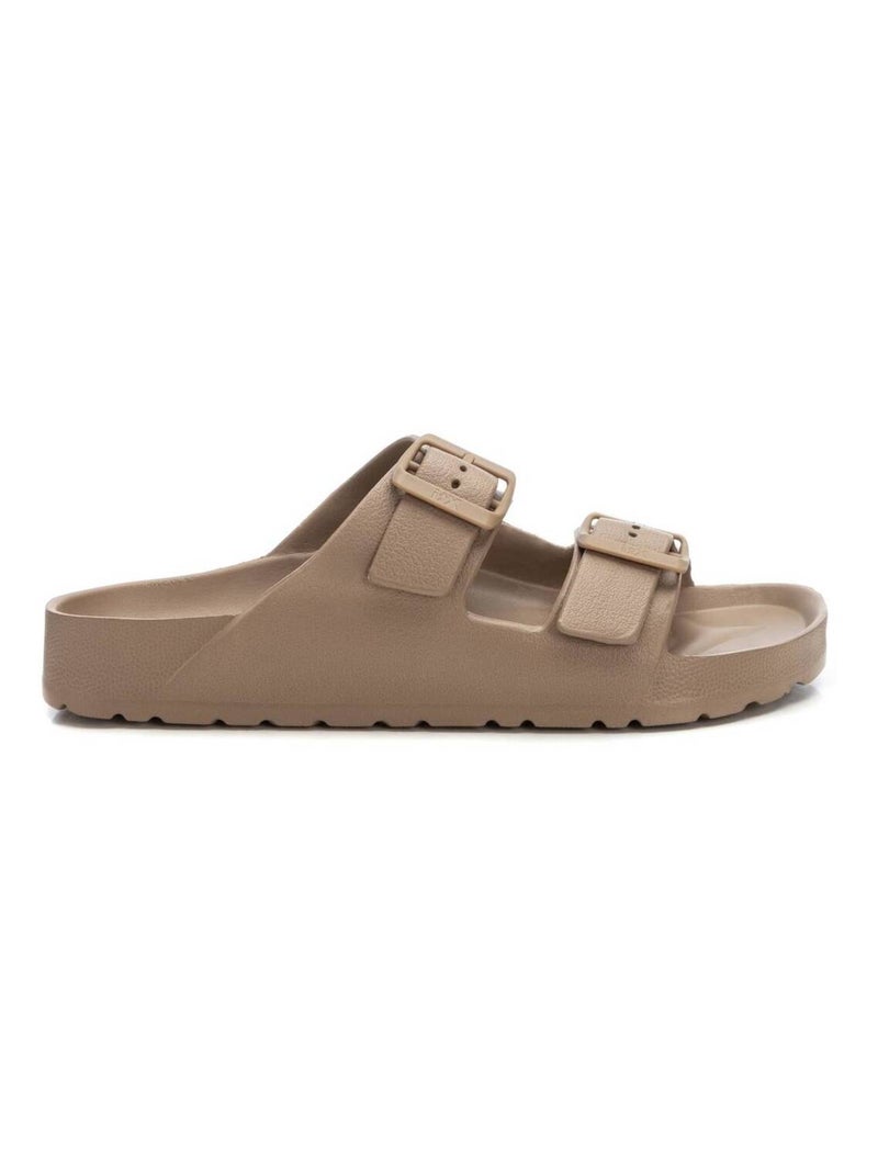 Sandales basses à enfiler Taupe - Kiabi