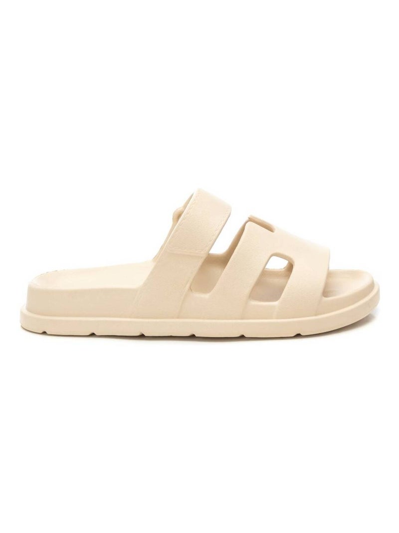 Sandales basses avec bride arrière Beige - Kiabi
