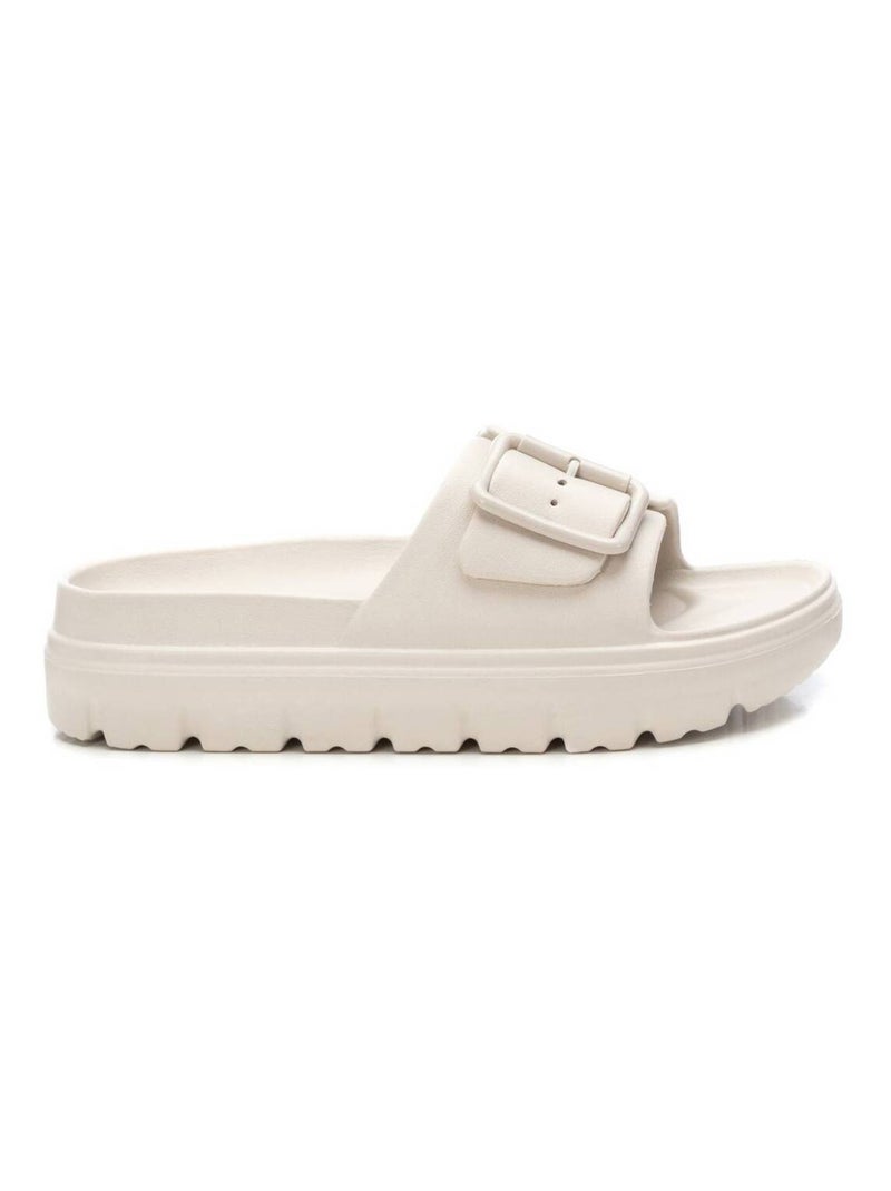 Sandales basses avec bride arrière Beige - Kiabi