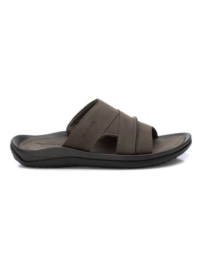 Sandales basses avec bride arrière Kaki - Kiabi