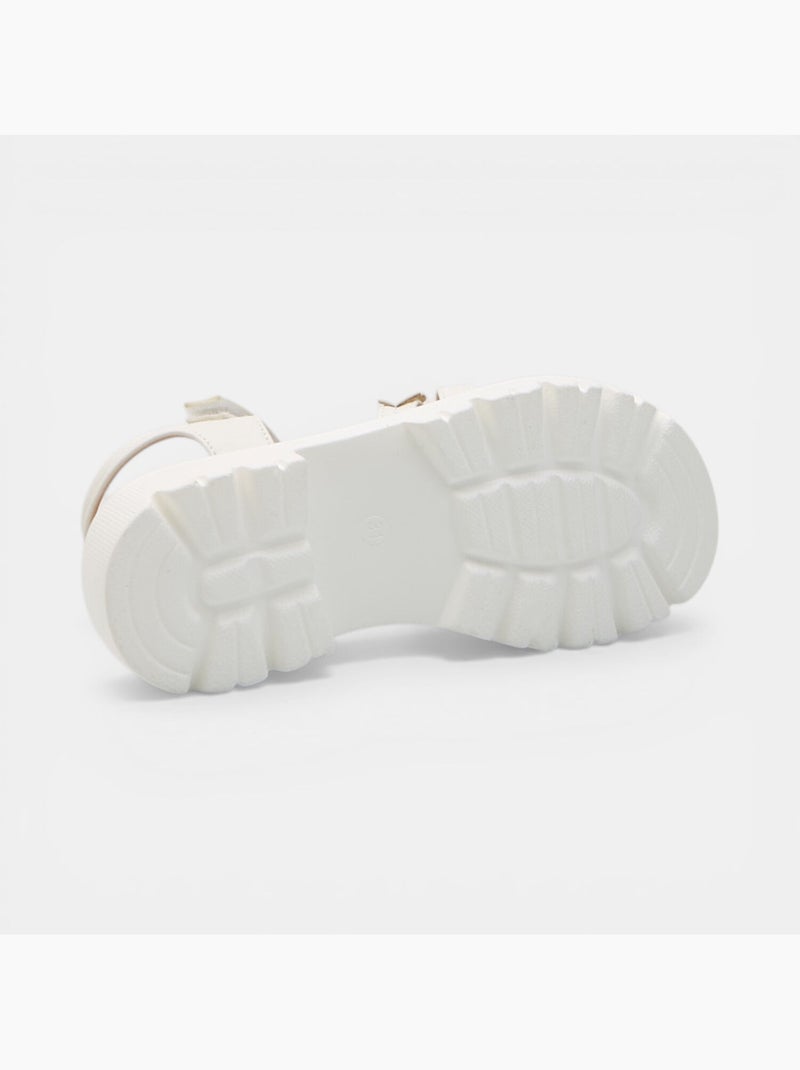 Sandales Bata avec brides croisées Blanc - Kiabi