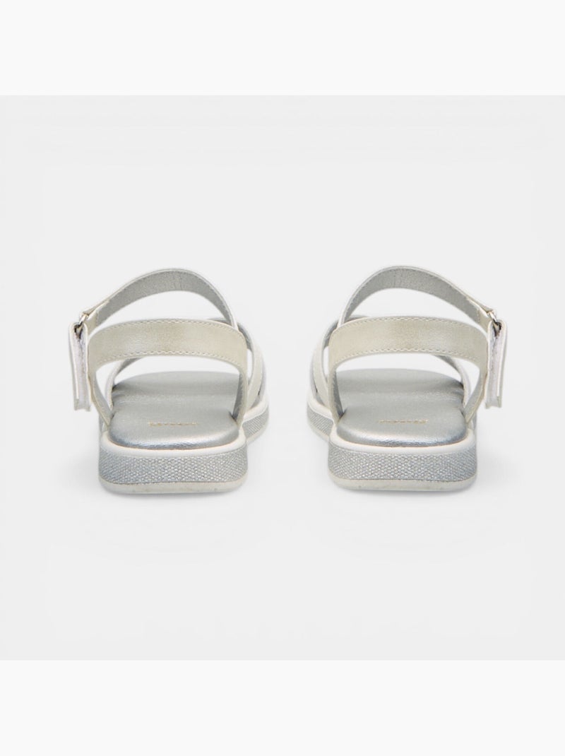 Sandales Bata avec brides croisées Blanc - Kiabi
