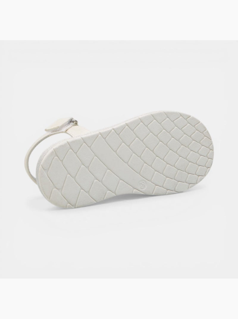 Sandales Bata avec brides croisées Blanc - Kiabi