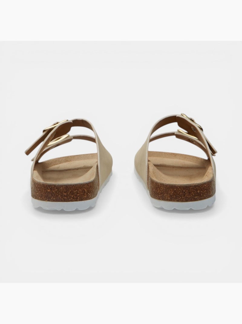 Sandales Bata avec double bride Blanc - Kiabi