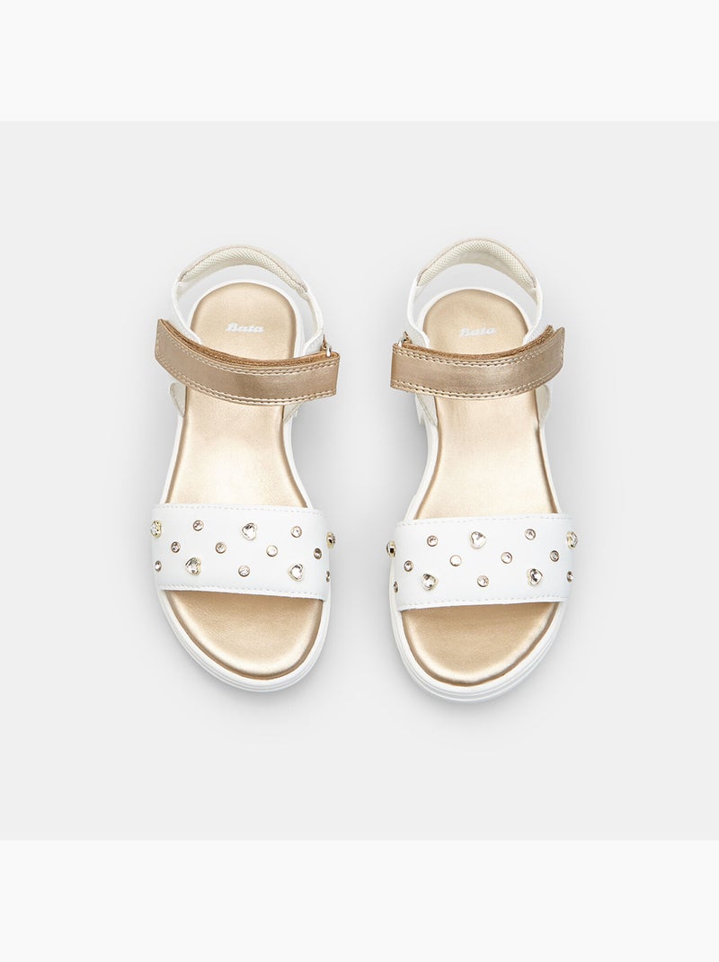 Sandales Bata avec semelle plateforme Blanc - Kiabi