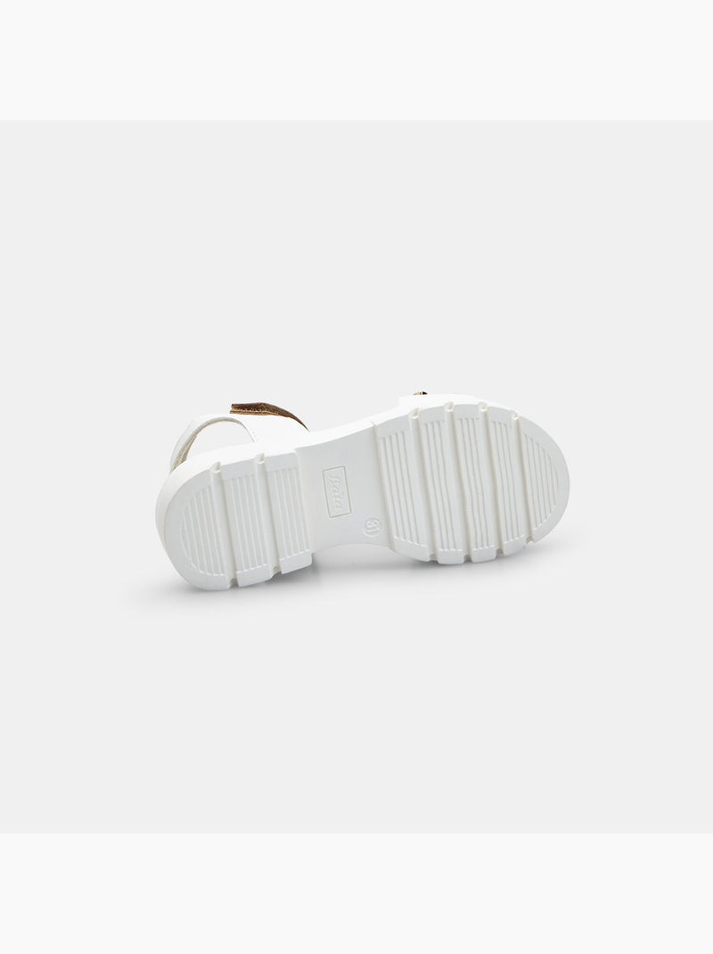 Sandales Bata avec semelle plateforme Blanc - Kiabi