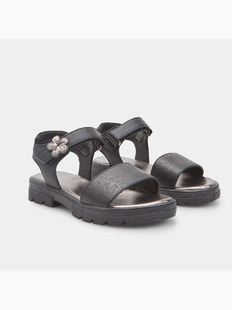 Sandales Bata avec semelle plateforme Noir - Kiabi