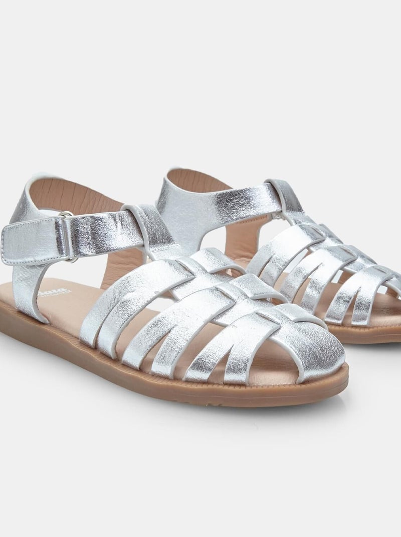 Sandales BATA  confortables Argent - Kiabi