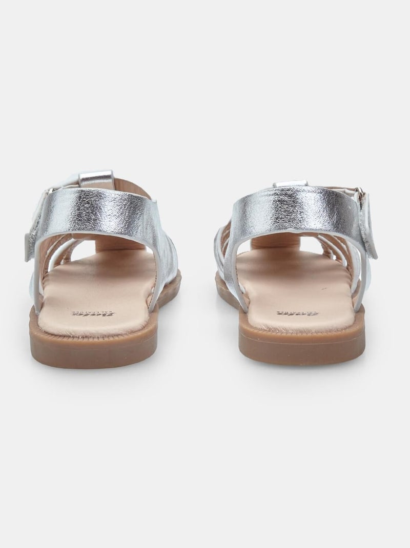 Sandales BATA  confortables Argent - Kiabi