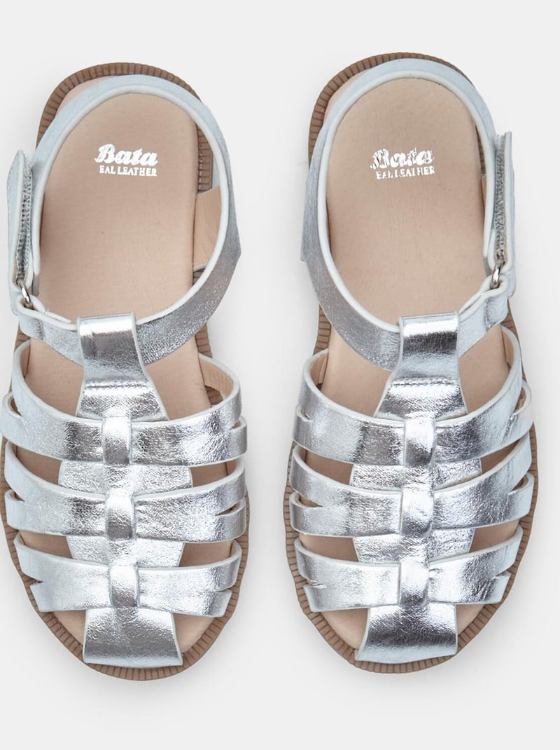Sandales BATA  confortables Argent - Kiabi