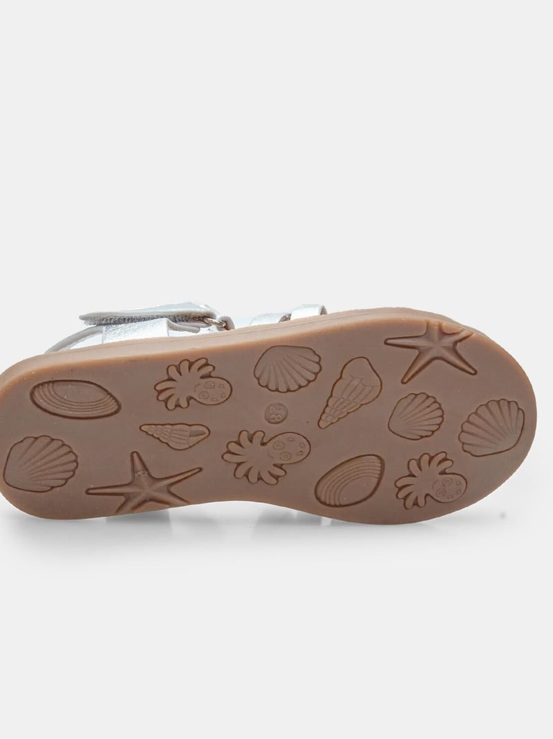 Sandales BATA  confortables Argent - Kiabi