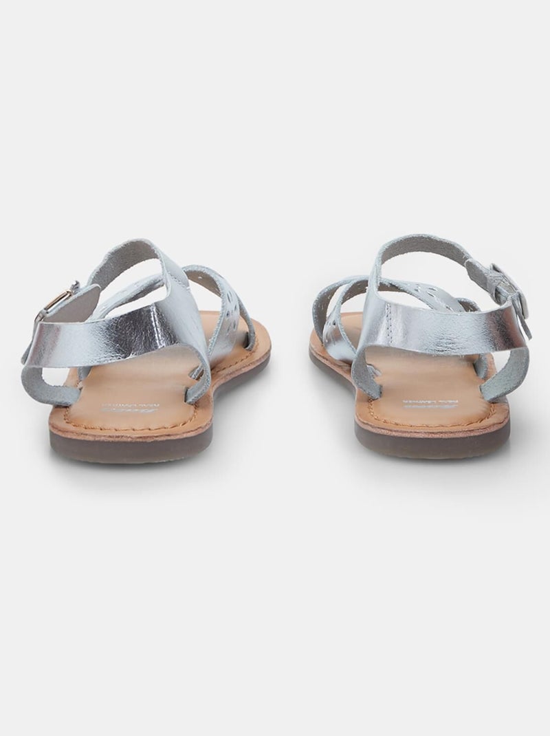 Sandales BATA  confortables Argent - Kiabi