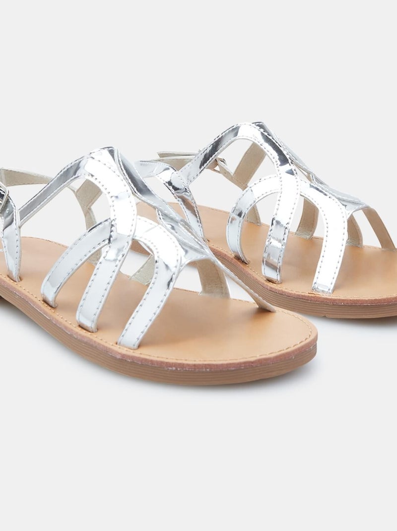 Sandales BATA  confortables Argent - Kiabi