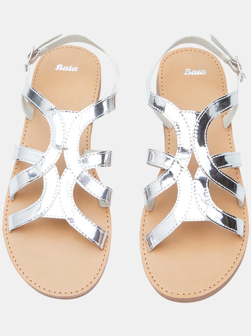 Sandales BATA  confortables Argent - Kiabi
