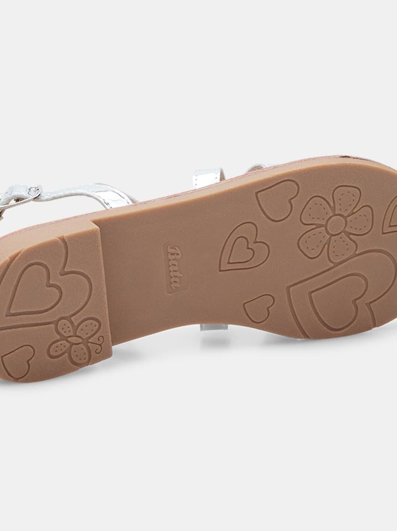 Sandales BATA  confortables Argent - Kiabi