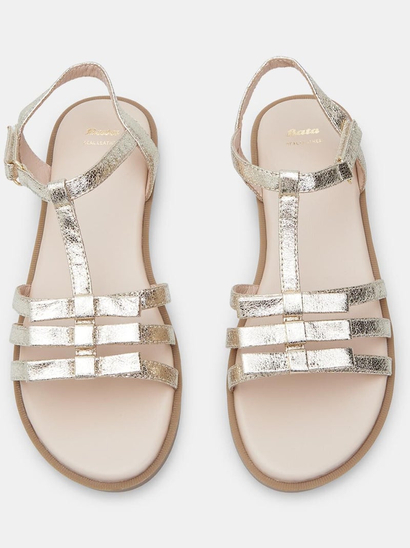 Sandales BATA  confortables Doré/or - Kiabi