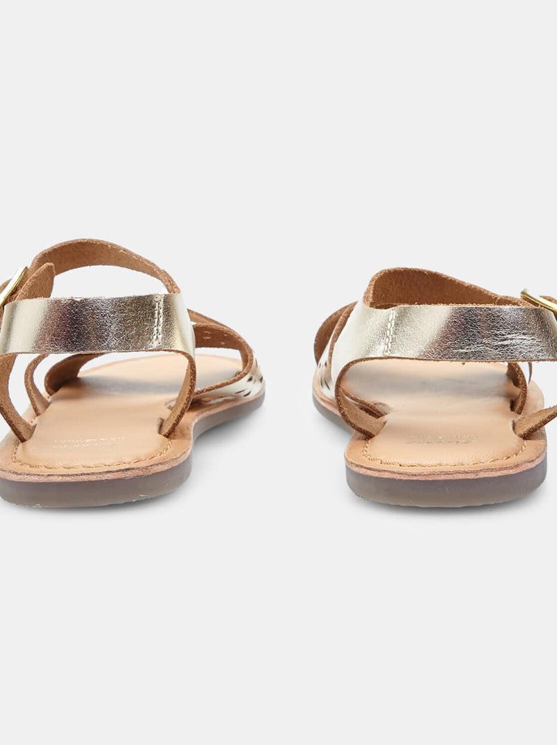 Sandales BATA  confortables Doré/or - Kiabi