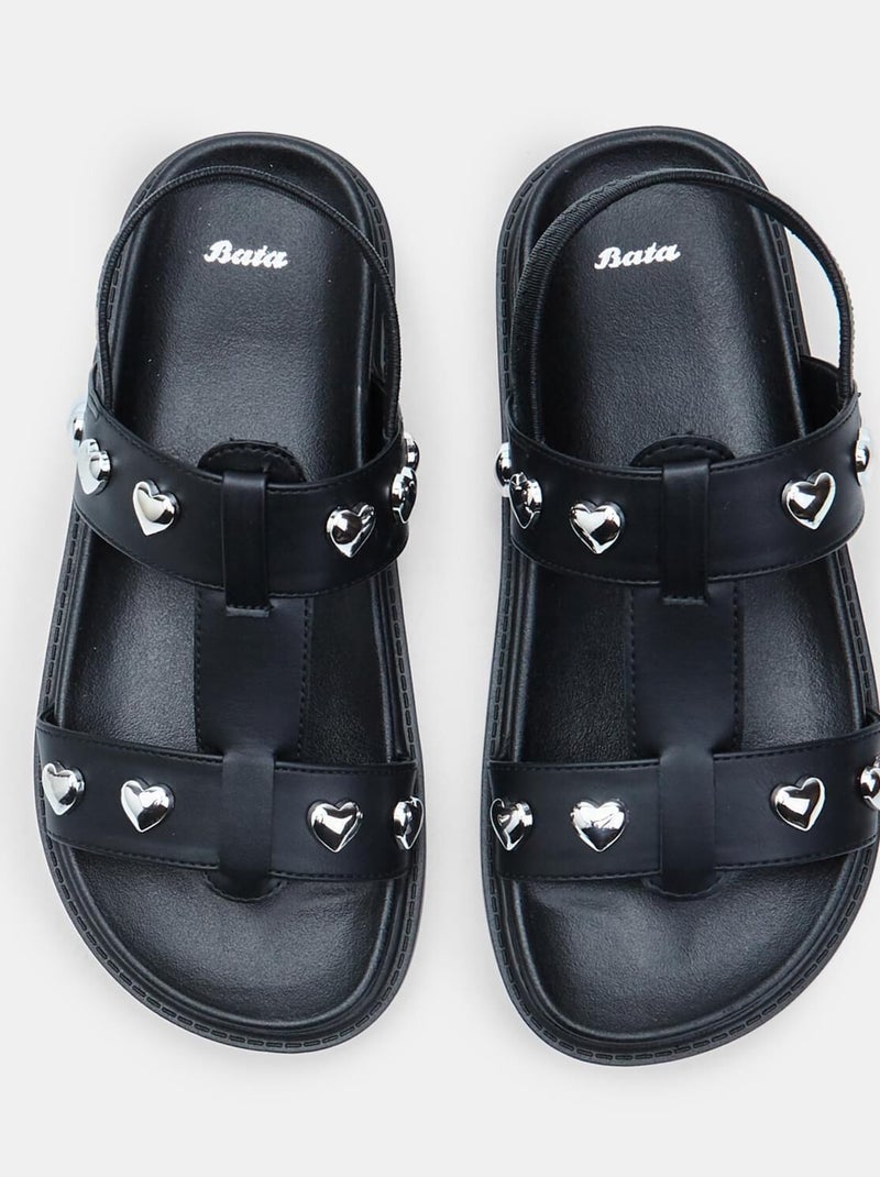 Sandales BATA  confortables Noir - Kiabi