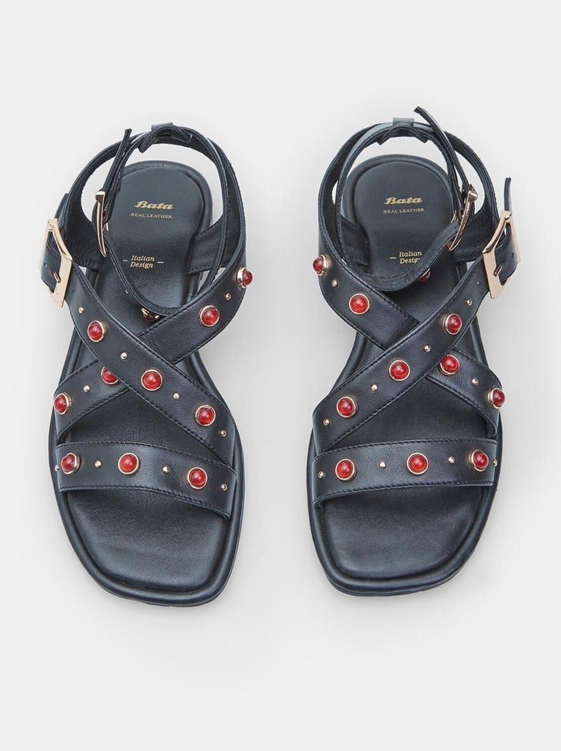 Sandales BATA  confortables Noir - Kiabi