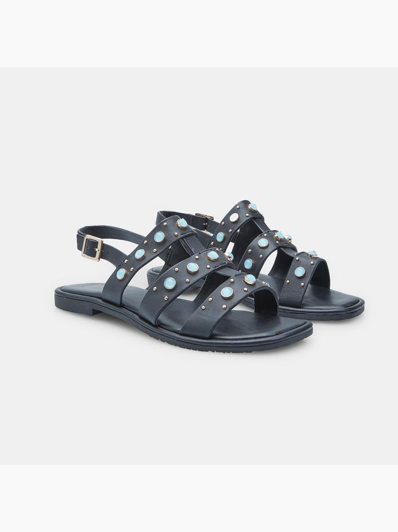 Sandales BATA  confortables Noir mat - Kiabi