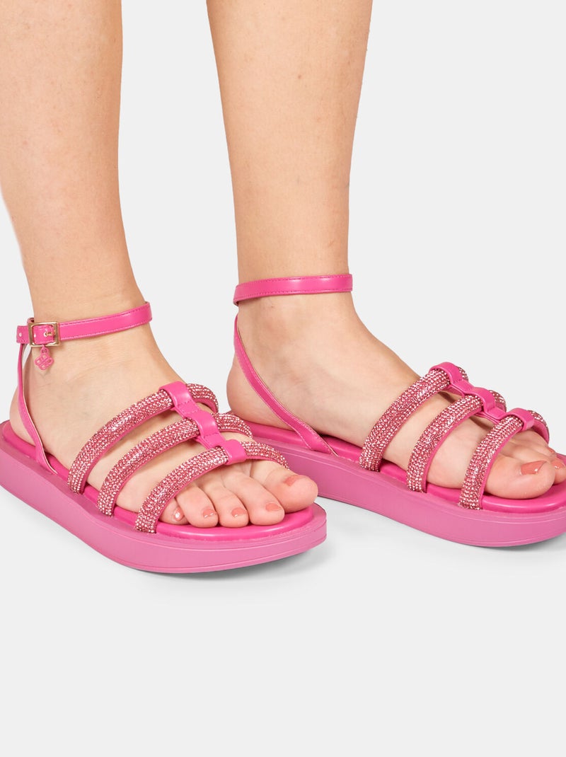 Sandales Bata Red Label avec plateforme 2,5 cm Rose fushia - Kiabi