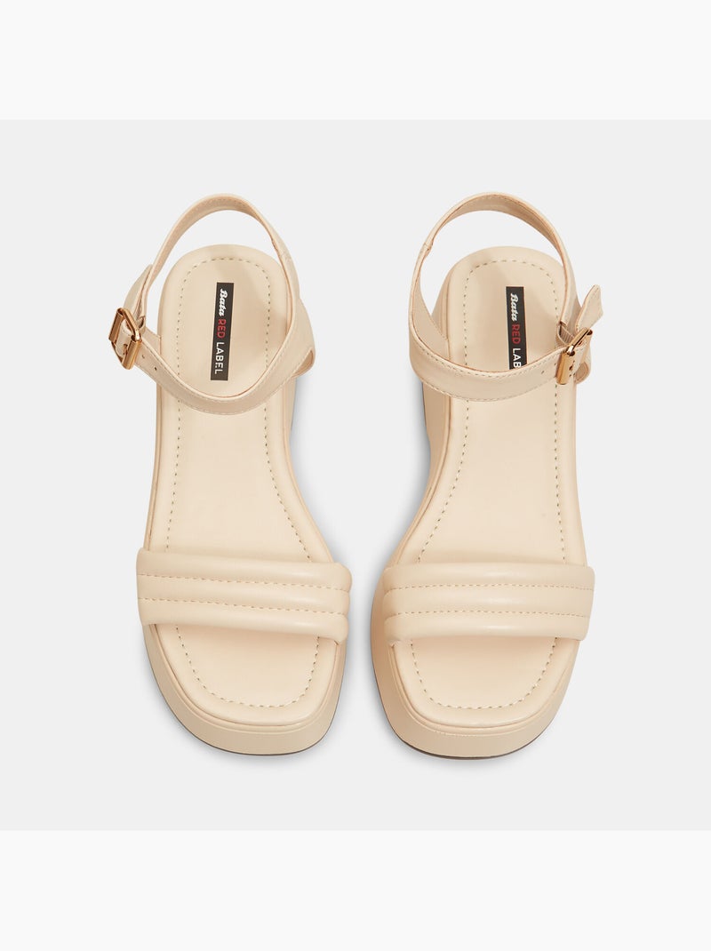 Sandales Bata Red Label avec semelle plateforme Beige - Kiabi