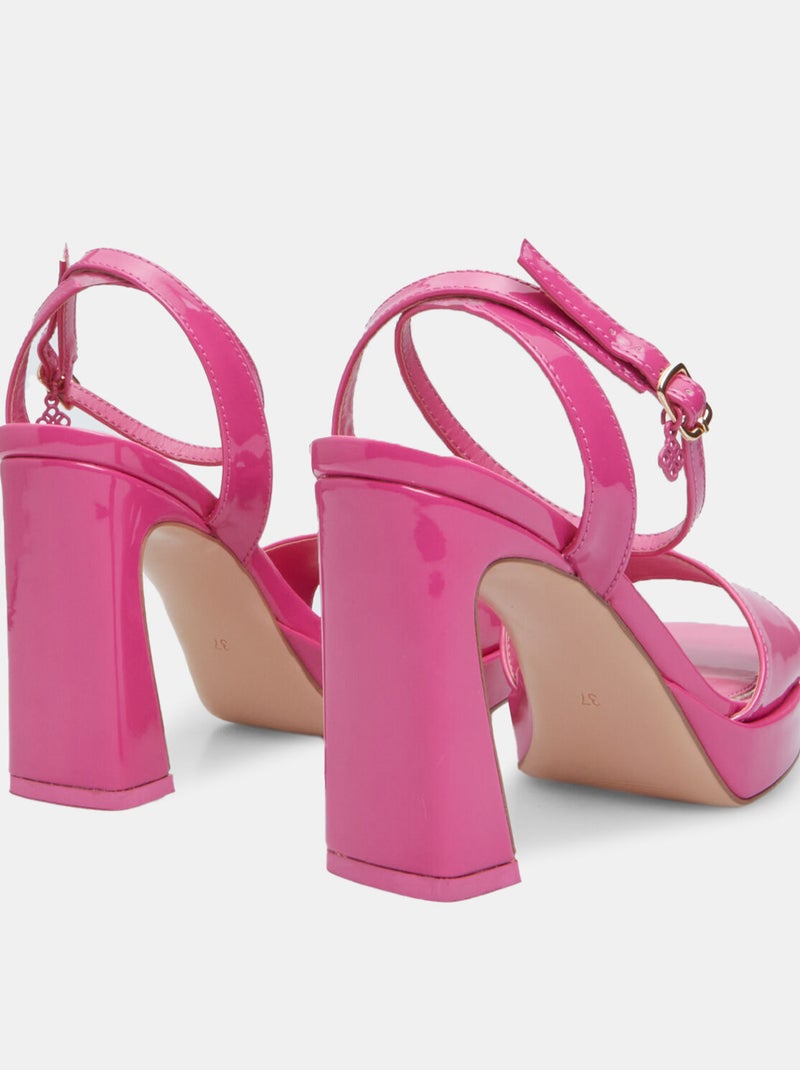 Sandales Bata Red Label avec talon de 10 cm et plateau de 2 cm Rose - Kiabi