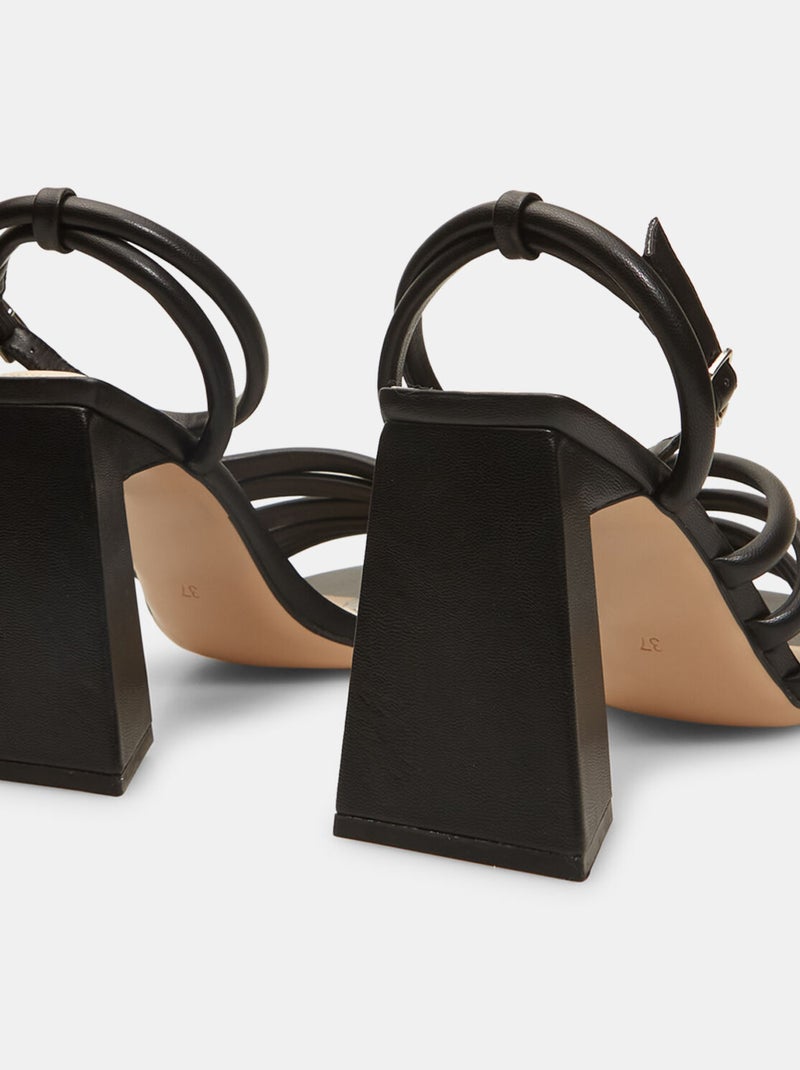 Sandales Bata Red Label avec talon et bride Noir - Kiabi