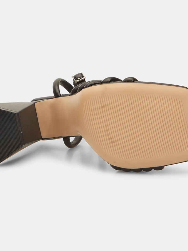 Sandales Bata Red Label avec talon et bride Noir - Kiabi