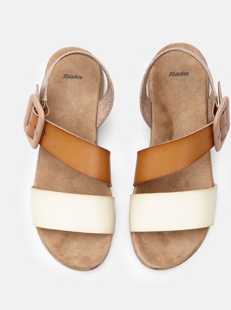 Sandales  BATA Taupe - Kiabi