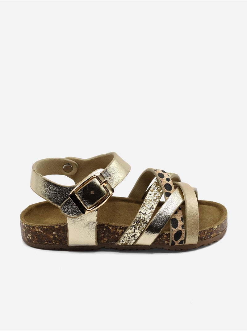 Sandales Bébé à brides croisées Doré/or - Kiabi
