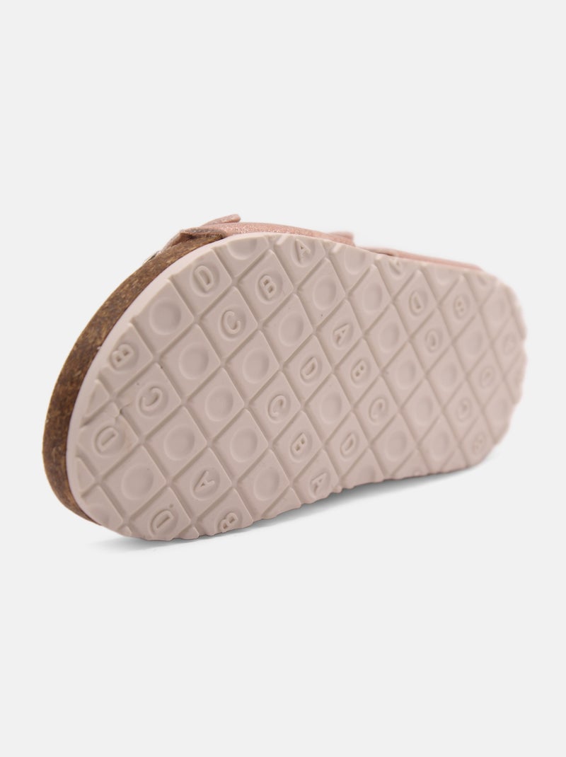 Sandales Bébé à paillettes Rose - Kiabi