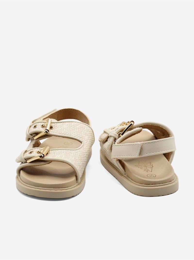 Sandales Bébé à scratch - Doremi Beige - Kiabi
