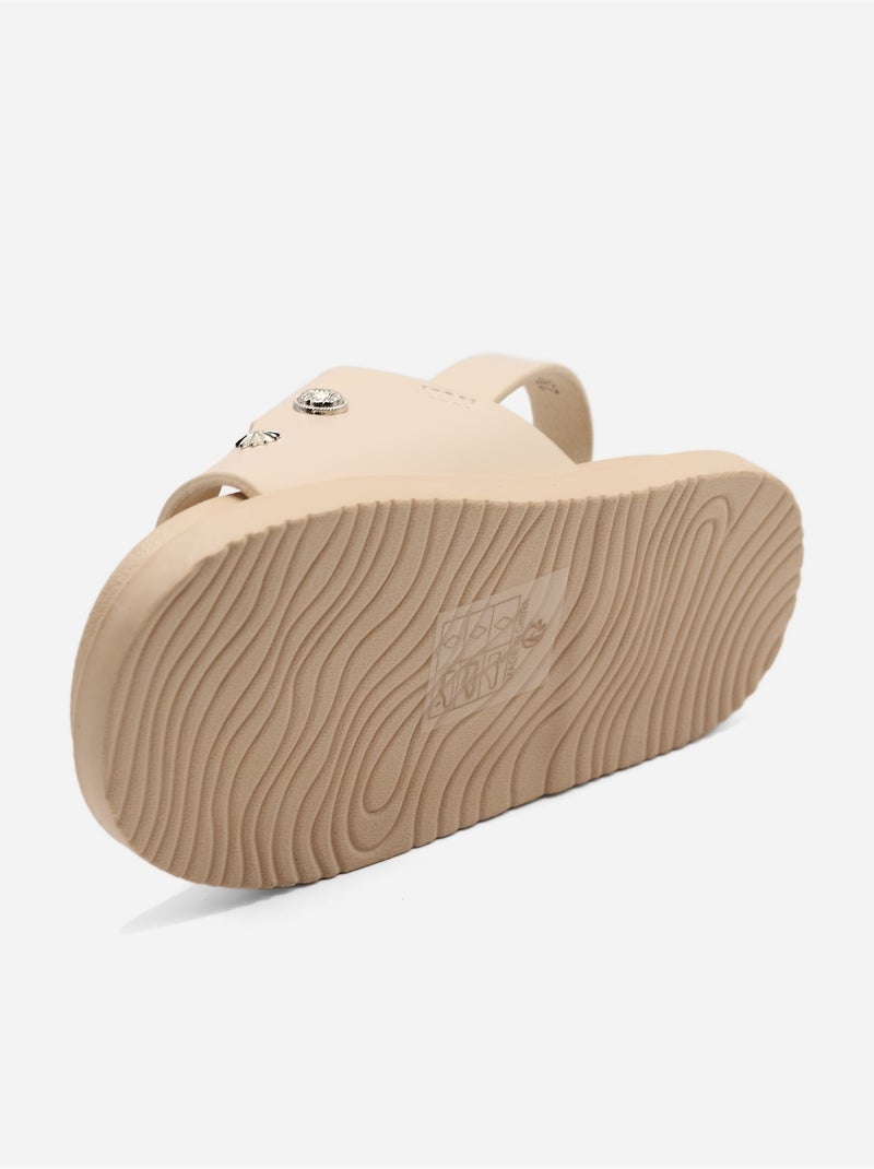 Sandales Bébé à scratch Beige - Kiabi