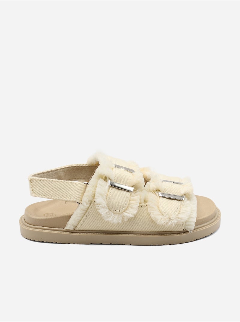 Sandales Bébé à scratch Beige - Kiabi