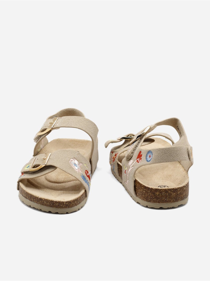 Sandales Bébé à scratch Beige - Kiabi