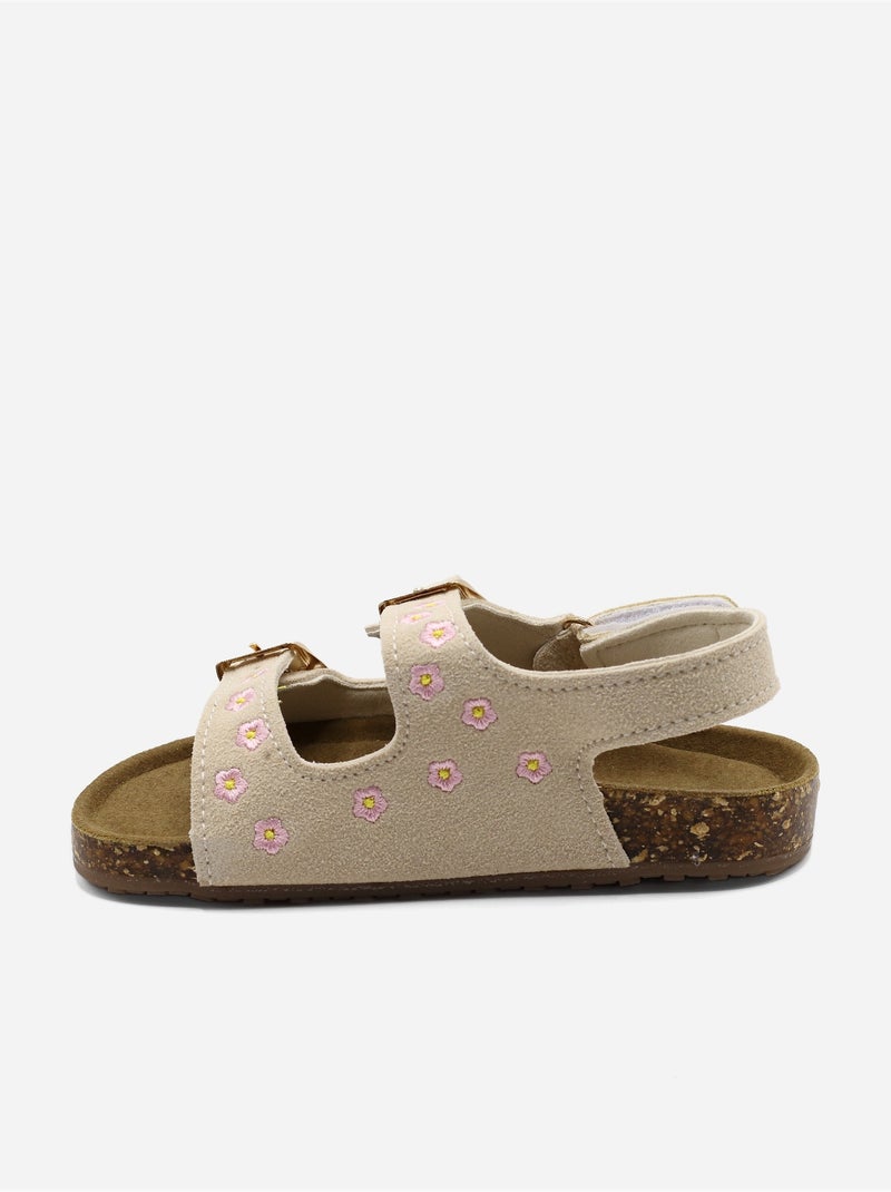 Sandales Bébé à scratch Beige - Kiabi