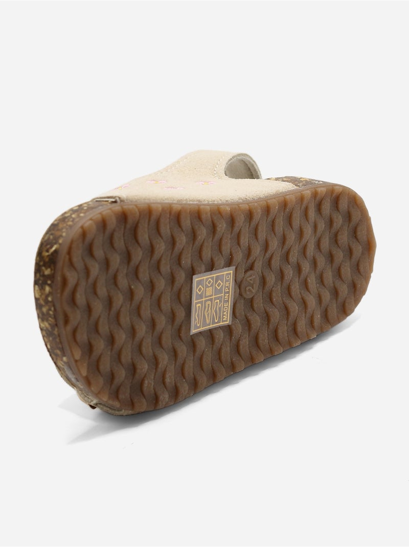 Sandales Bébé à scratch Beige - Kiabi
