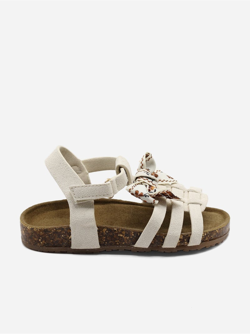 Sandales Bébé à scratch Beige - Kiabi