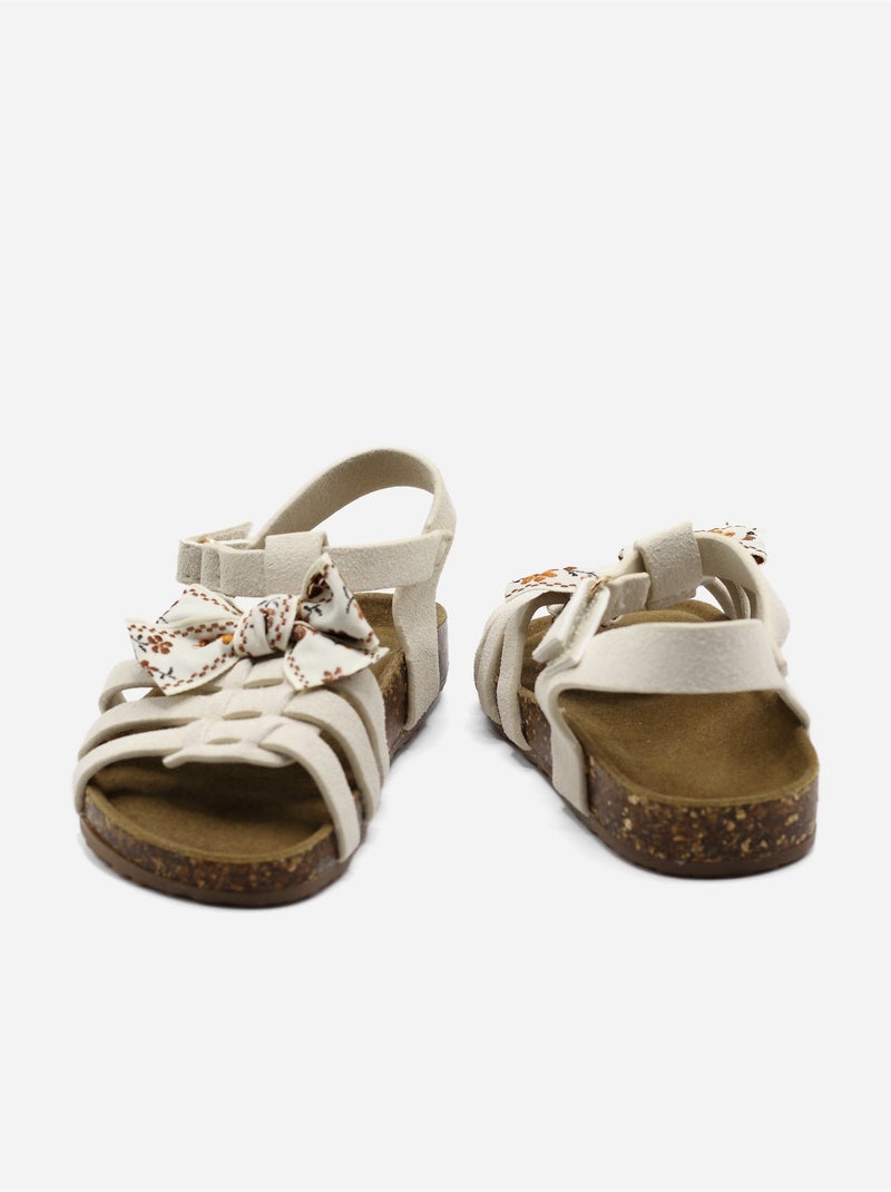 Sandales Bébé à scratch Beige - Kiabi