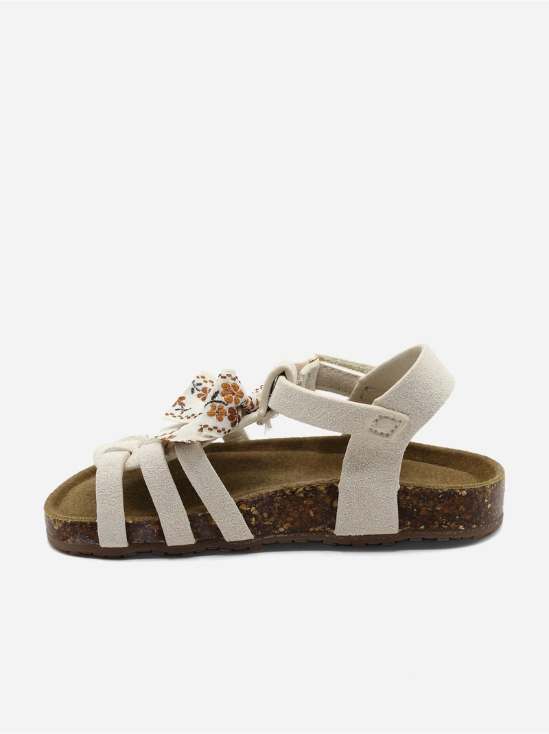 Sandales Bébé à scratch Beige - Kiabi