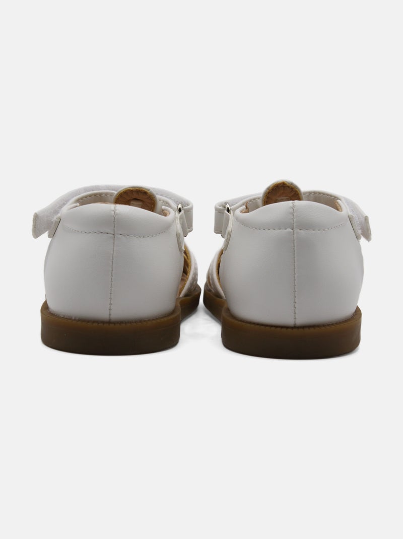 Sandales Bébé à scratch Blanc - Kiabi