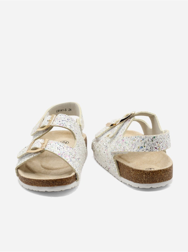 Sandales Bébé à scratch Blanc - Kiabi