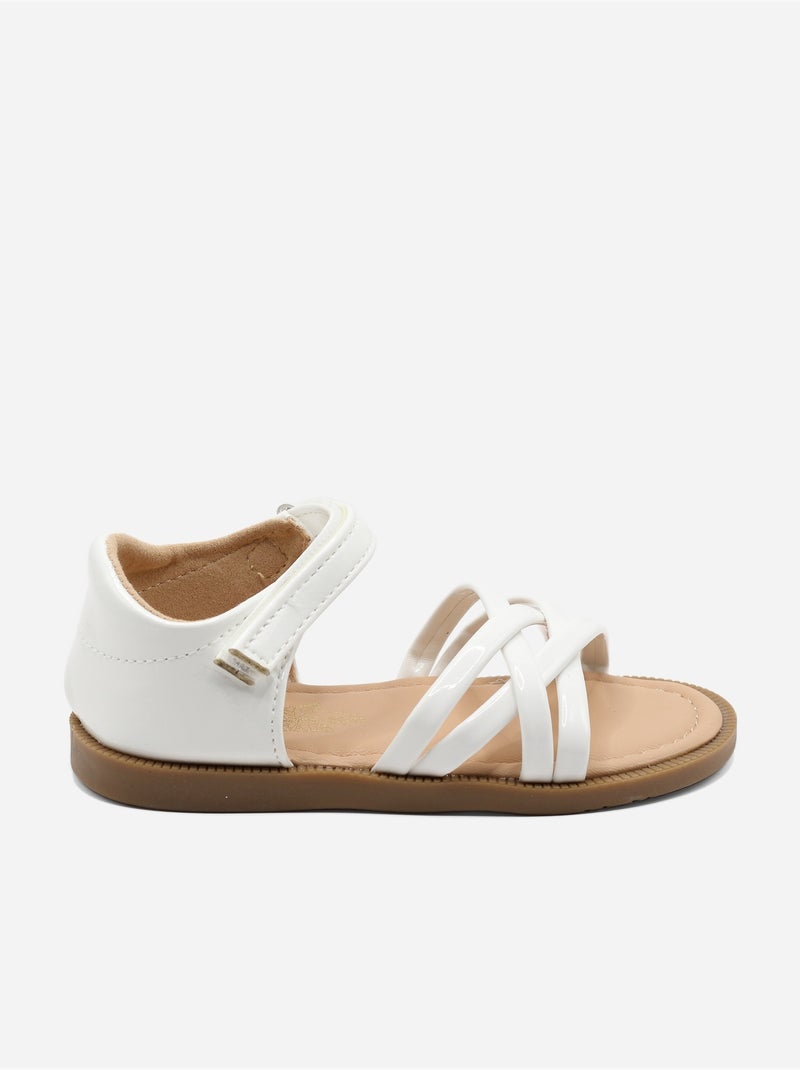 Sandales Bébé à scratch Blanc - Kiabi