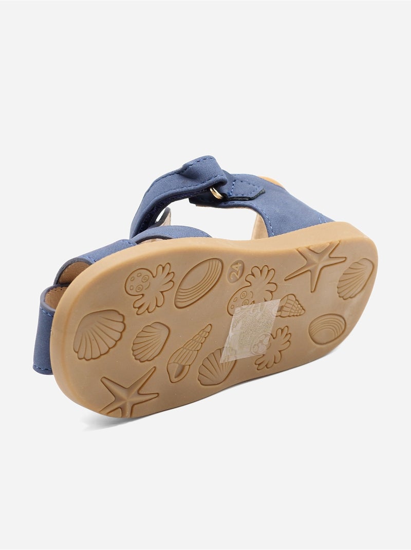 Sandales Bébé à scratch Bleu foncé - Kiabi